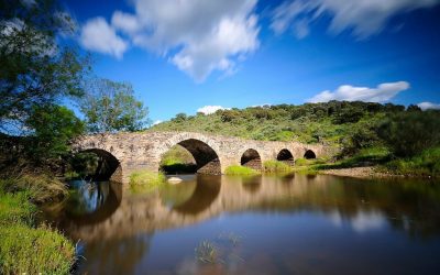 Old Bridge in Torrejon El Rubio in Caceres, Spain. Old Bridge in Torrejon El Rubio in Caceres, Spain.